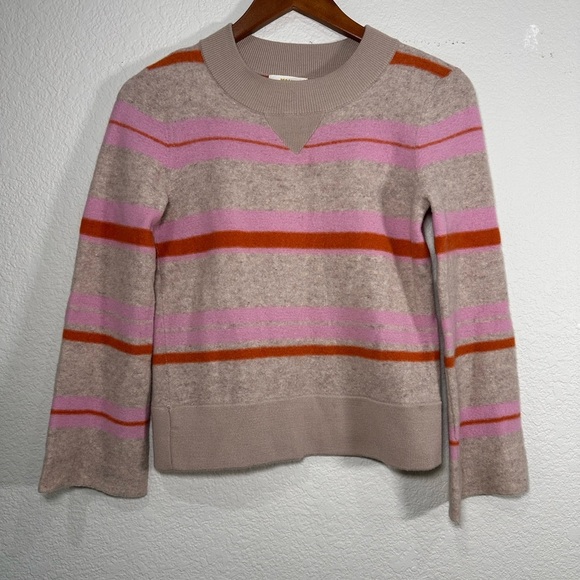 Maeve Anthropologie Penelope Striped Lambswool Sweater Women's Small - Picture 2 of 8